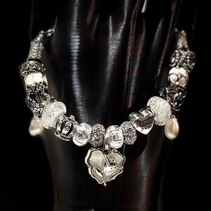 Elegant Silver Charm Bracelet